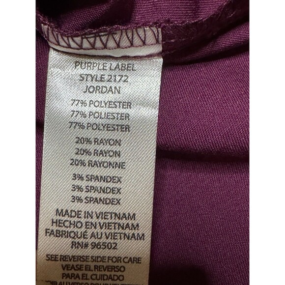 Healing Hands Purple Label Jordan Triple Needle Mock-Wrap Scrub Top 2X Wine - Picture 8 of 9